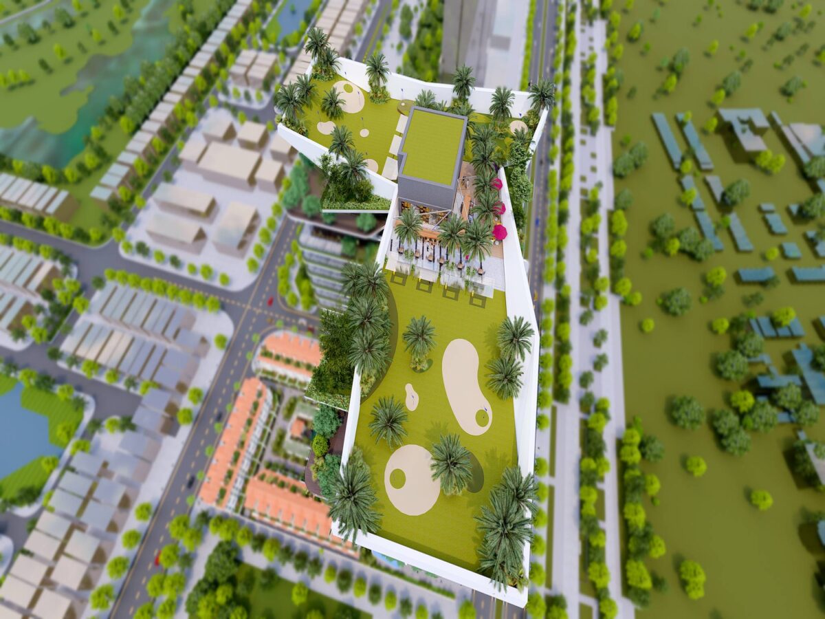 Golf court and sky bar at Sunshine Golden River Ciputra Hanoi (4)