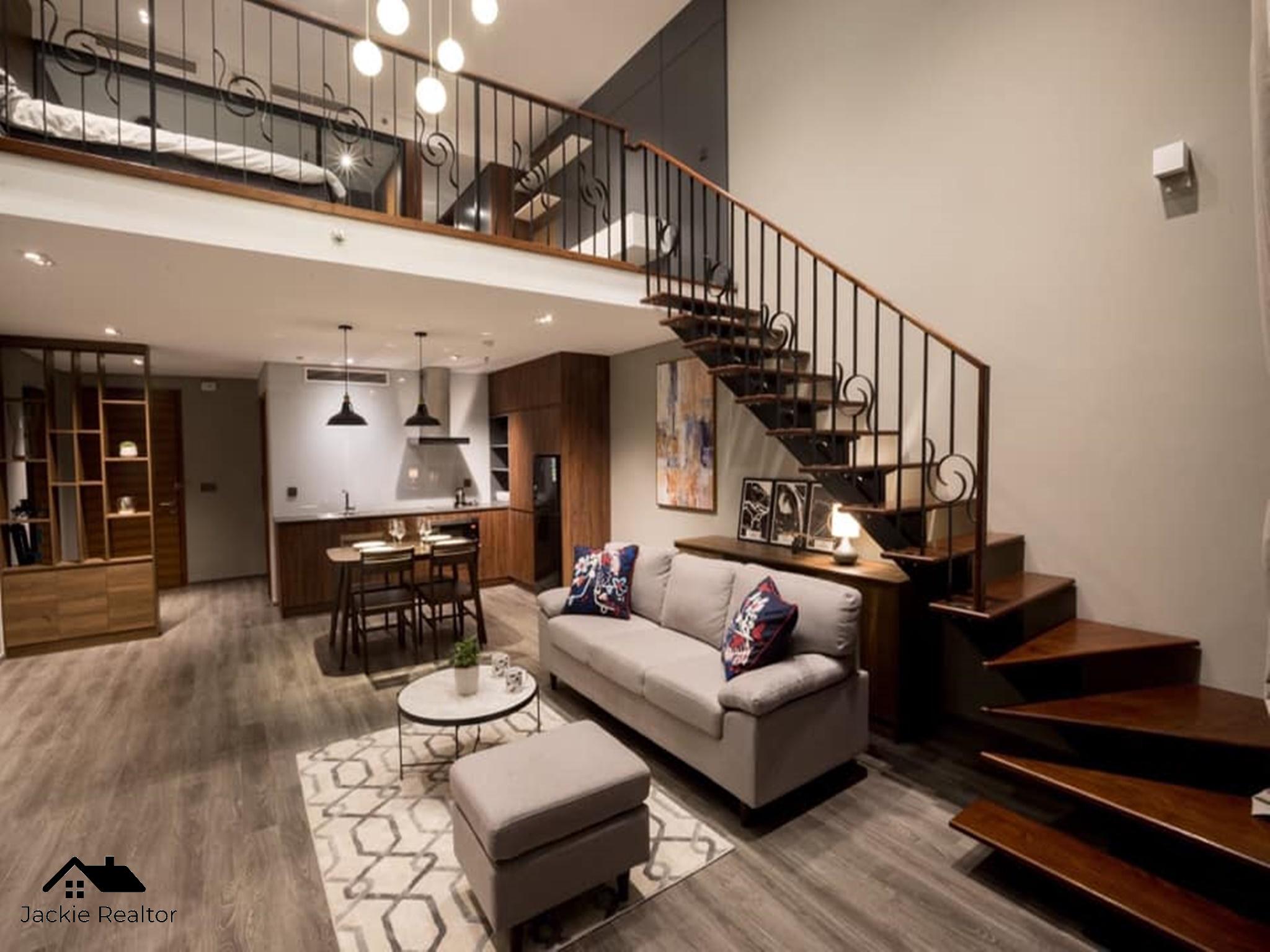 Lake view loft apartment for rent in PentStudio West Lake Hanoi (1)