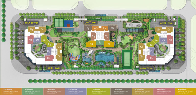 Floor plan of Starlake Tay Ho Tay Apartment