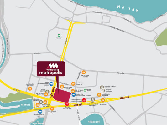 Location of Vinhomes Metropolis
