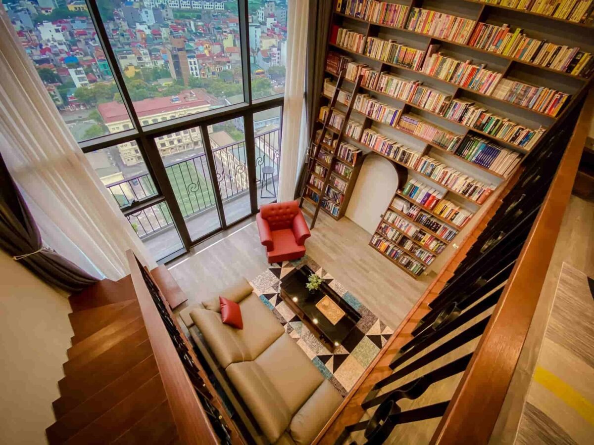 Unique library penthouse for rent in PentStudio West Lake (11)