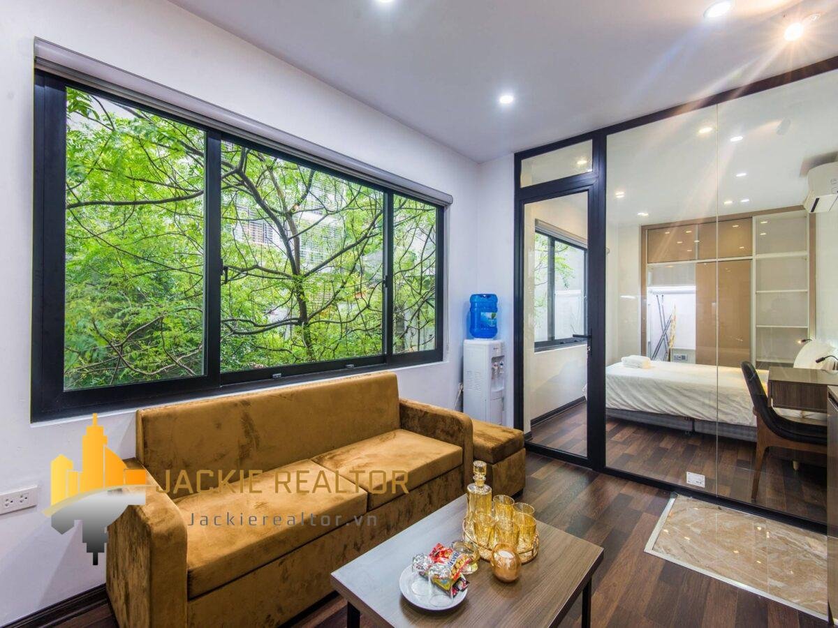 Affordable 1BR serviced apartment for rent in Ba Dinh Distr (1)