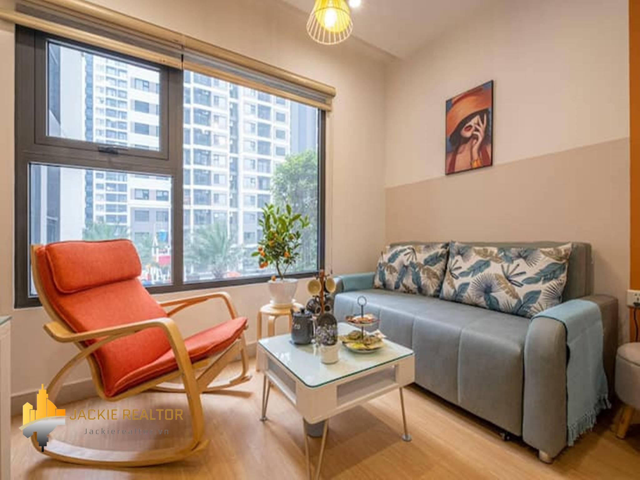Scandinavian-style studio apartment for rent in Vinhomes Ocean Park (1)