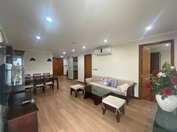 Minimalist wooden furniture apartment for rent in L1 Ciputra (1)