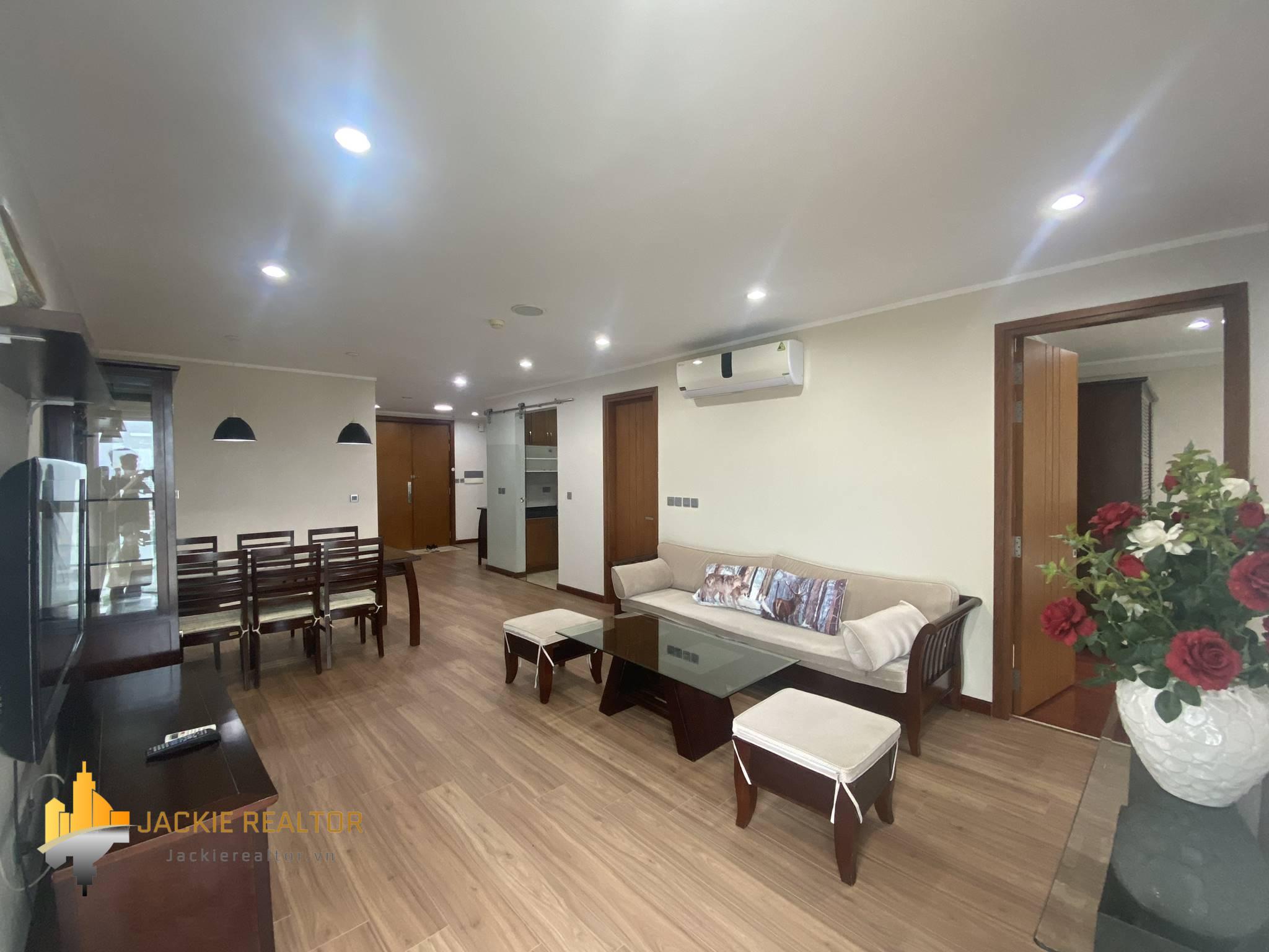 Minimalist wooden furniture apartment for rent in L1 Ciputra (1)