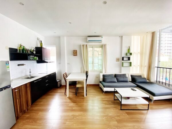 Cozy 1BD serviced apartment in Dang Thai Mai, Tay Ho for rent (1)