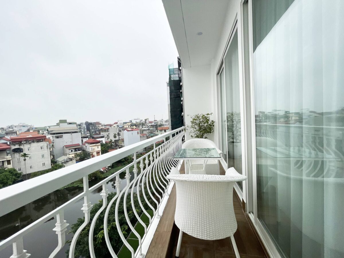 Excellent ambassador apartment in Tay Ho for rent with 2 sides of lake view (30)