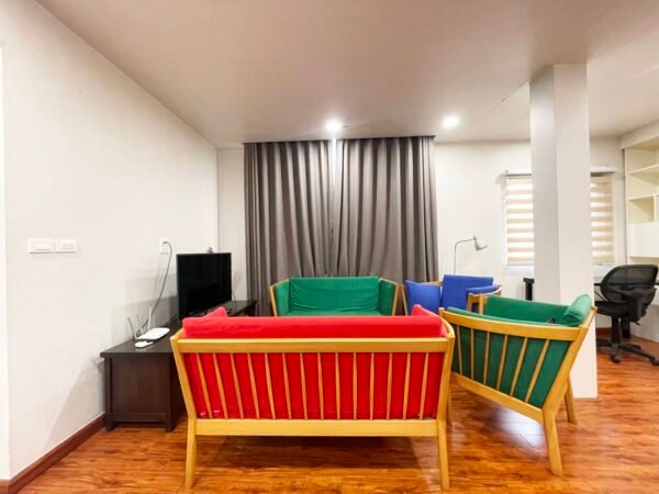 Spacious 1-bedroom serviced apartment in Xuan Dieu for rent (2)