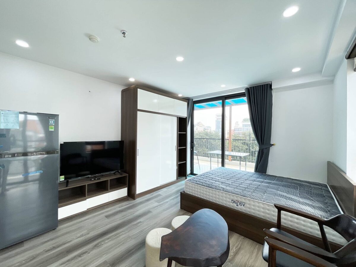 Bright big-balcony 1BR apartment for rent in To Ngoc Van Street (2)