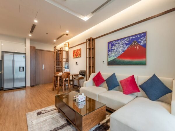 Beautiful Japanese style 2-bedroom apartment for rent in Vinhomes Metropolis (1)