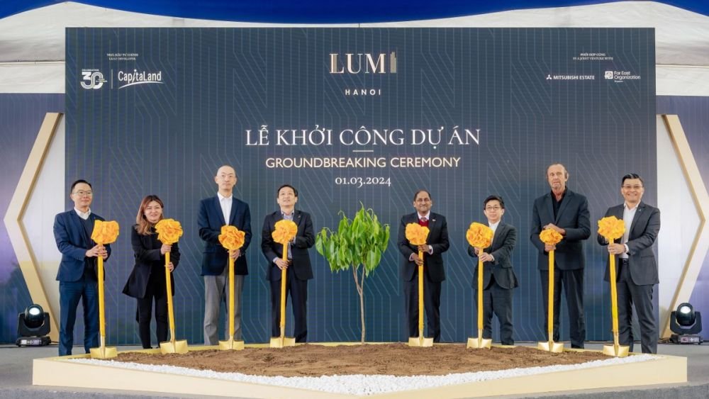 The groundbreaking ceremony for Lumi Hanoi