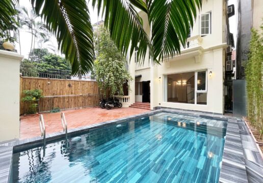 Beautiful 5BRs pool villa for rent on To Ngoc Van, Tay Ho, Hanoi (1)