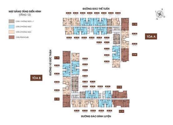 Typical Floor Plan of Long Bien Central (12F)
