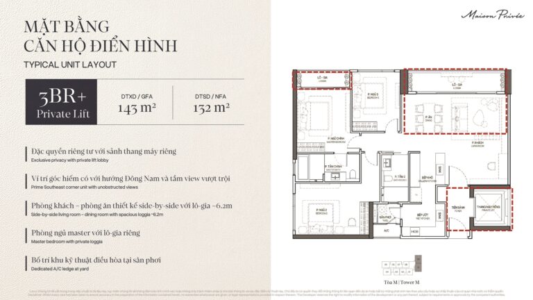 3BR+ Private Lift