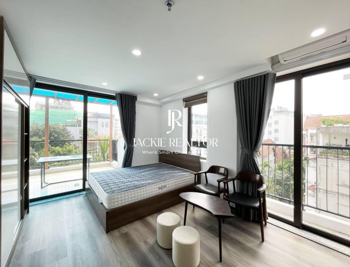 Bright big-balcony 1BR apartment for rent in To Ngoc Van Street (1)