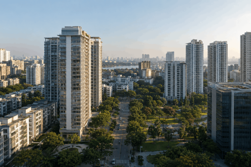 Diplomatic Corps Hanoi apartments and green residential spaces west of West Lake