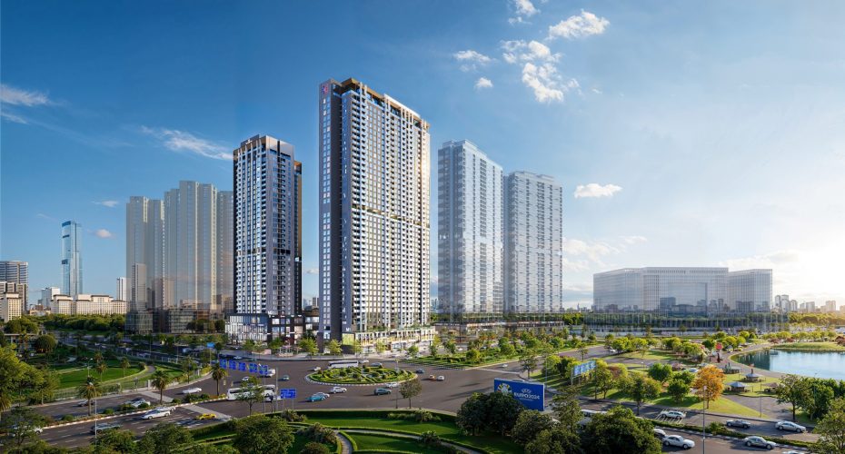 Double low-e glass door system reaching the ceiling at The Matrix One Premium.