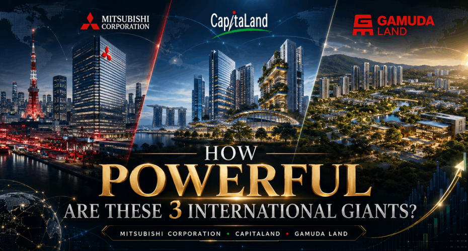 How powerful are the three international giants Mitsubishi Corporation, CapitaLand, and Gamuda Land