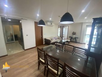 Minimalist wooden furniture apartment for rent in L1 Ciputra (3)