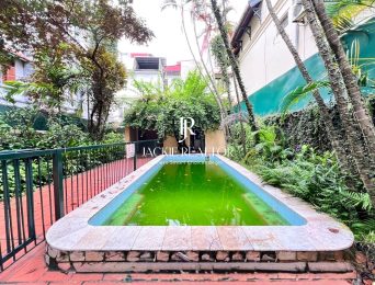 Old French-style pool villa for rent at alley No. 52 To Ngoc Van, Tay Ho, Hanoi (2)